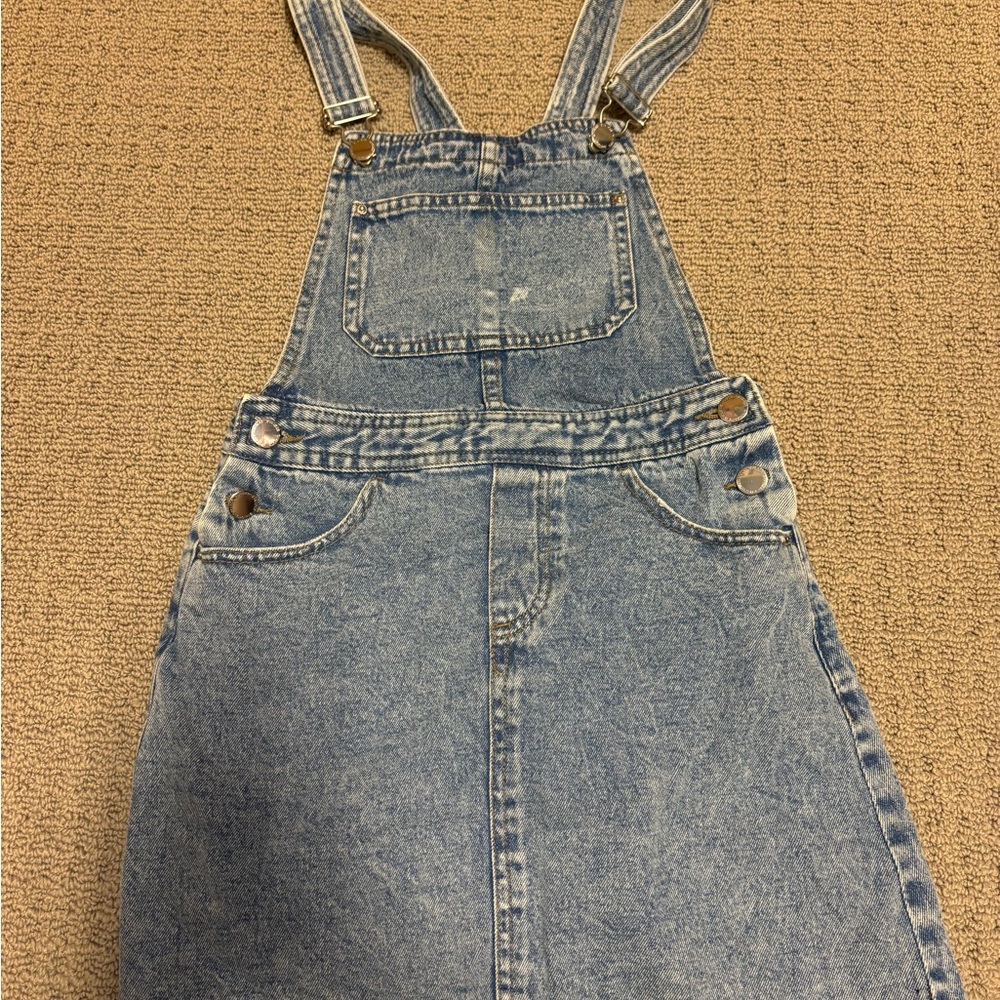 Divided Denim Dress in Soft Blue